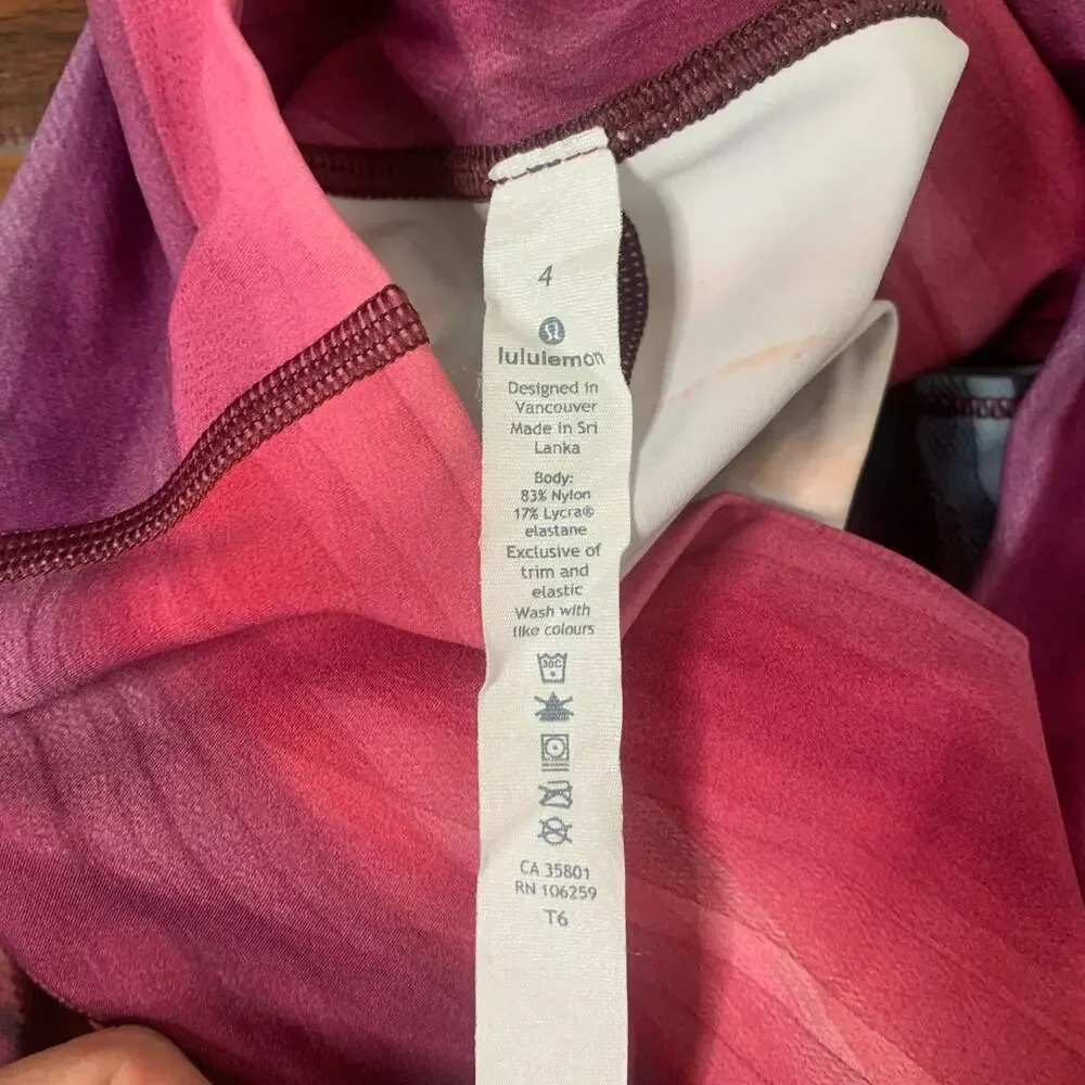 Lululemon Wunder Under High Rise Tight Eiko Pink Print